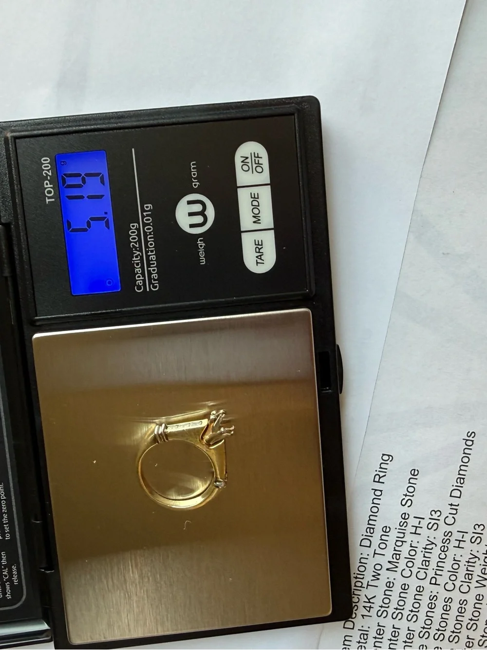 14k yellow gold diamond engagement ring
